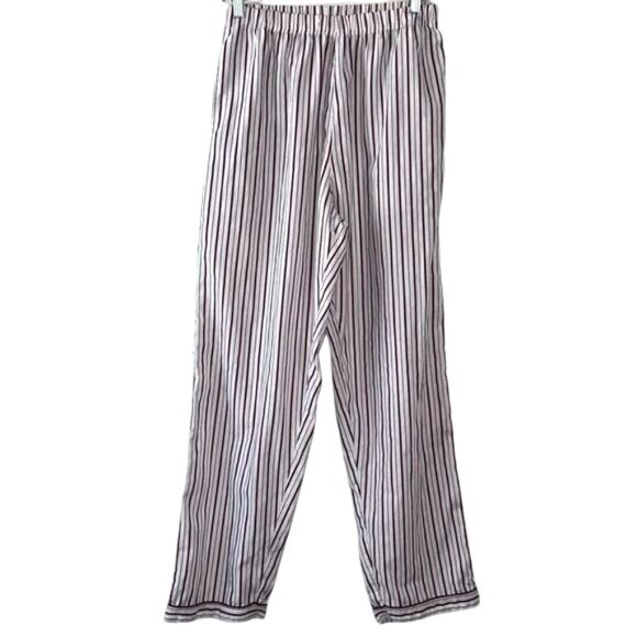 Mens Haband Striped Pajama Set Button-Up Shirt & Elastic Waist Pants M Polyester - Picture 4 of 9